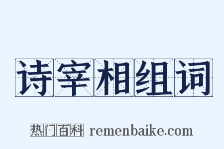 诗宰相组词是什么意思的图片